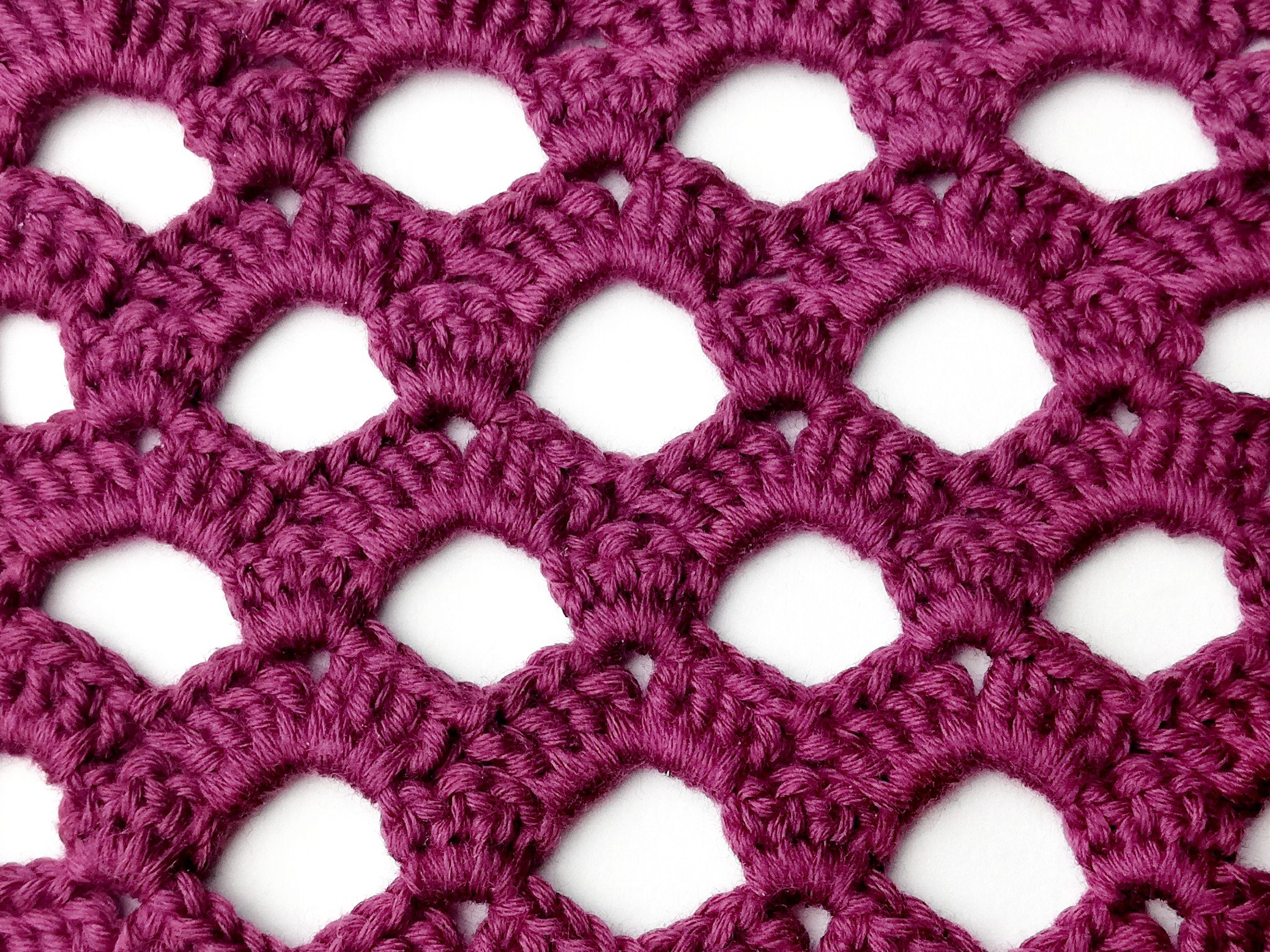 Crochet stitch tutorial: Large lacy zigzag stitch